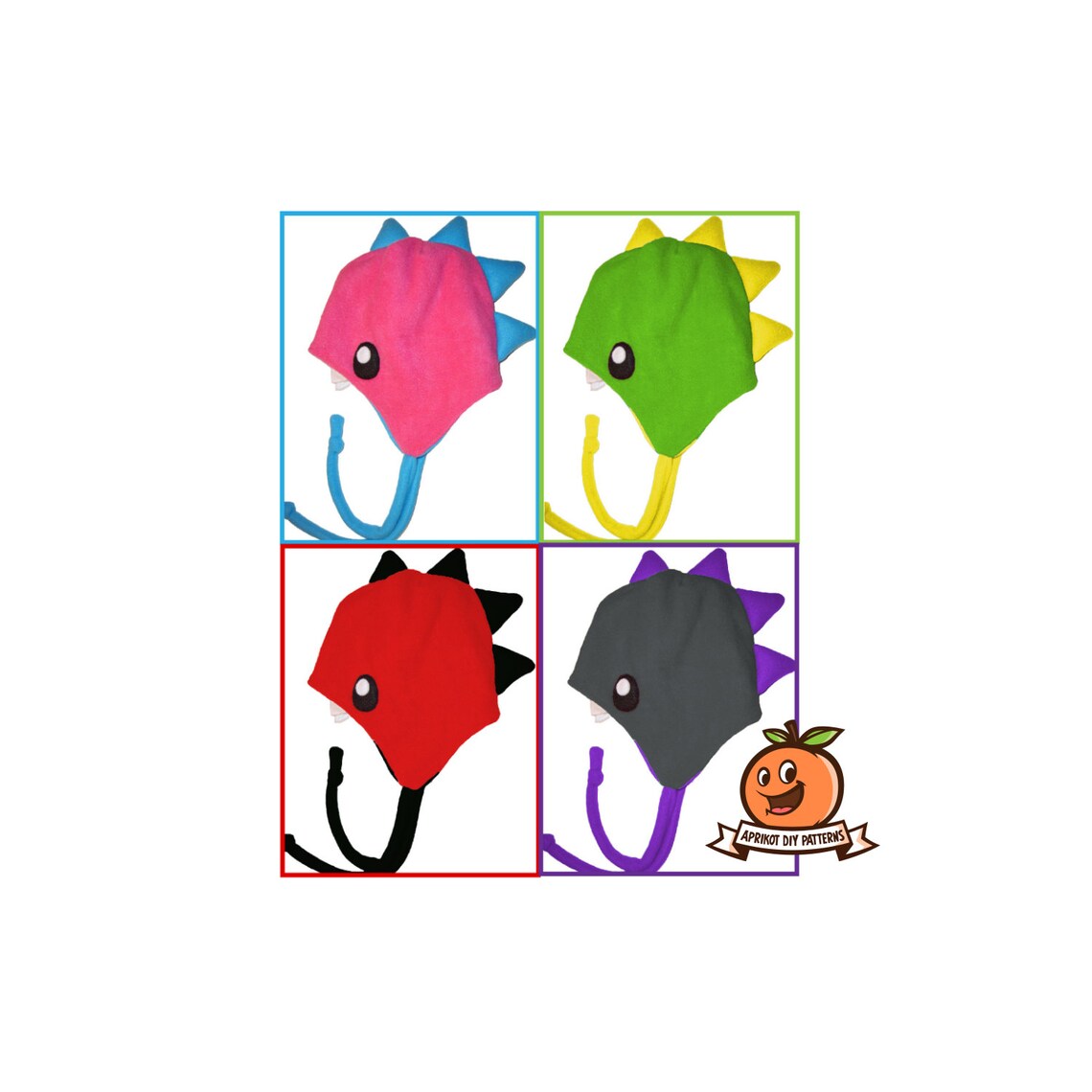 Fleece Dinosaur Hat PDF Sewing Pattern and Tutorial Etsy