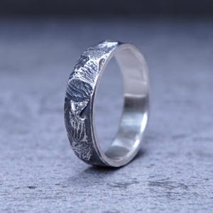 Resilient Heart Ring |  Handmade Textured Ring | Custom Engraved 999 Fine Silver Ring | Unique Ring | Promise Ring | Boyfriend Gift