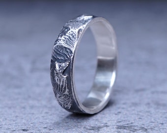 Resilient Heart Ring |  Handmade Textured Ring | Custom Engraved 999 Fine Silver Ring | Unique Ring | Promise Ring | Boyfriend Gift