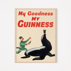 ¡Dios mío, mi Guinness! Póster digital vintage original, cerveza, digital, descarga instantánea, Irlanda, irlandesa, impresión de alta calidad, impresión, stout.