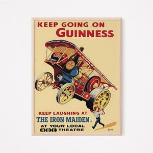 Keep Going On Guinness | Guinness Digital Poster | Vintage-Style Irish Pub Wall Art | Beer Lover Gift | Printable Guinness Bar Decor | Home