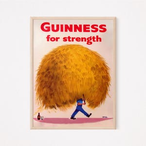Guinness &#39;For Strength&#39; Vintage Pub Poster (Digital Download)