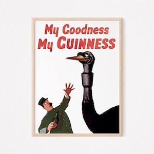 Vintage Guinness Ad Poster: Irish Pub Bar Decor (Digital Download)