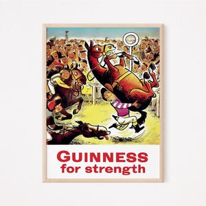 Guinness &#39;For Strength&#39; Vintage Pub Poster (Digital Download)