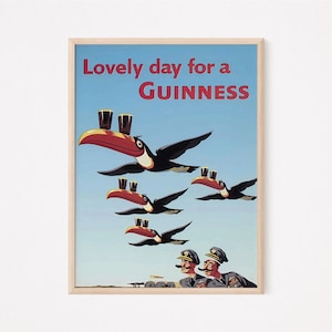 Guinness Toucan Poster: Vintage Irish Pub Art (Digital Download)