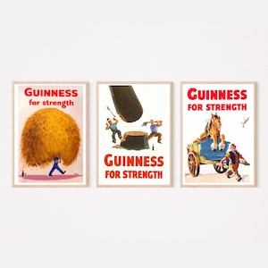 Guinness Original Vintage Posters Bundle, Beer, Digital, Instant Download, Ireland, Irish Prints, High Quality Print, Print Set, Stout, Home