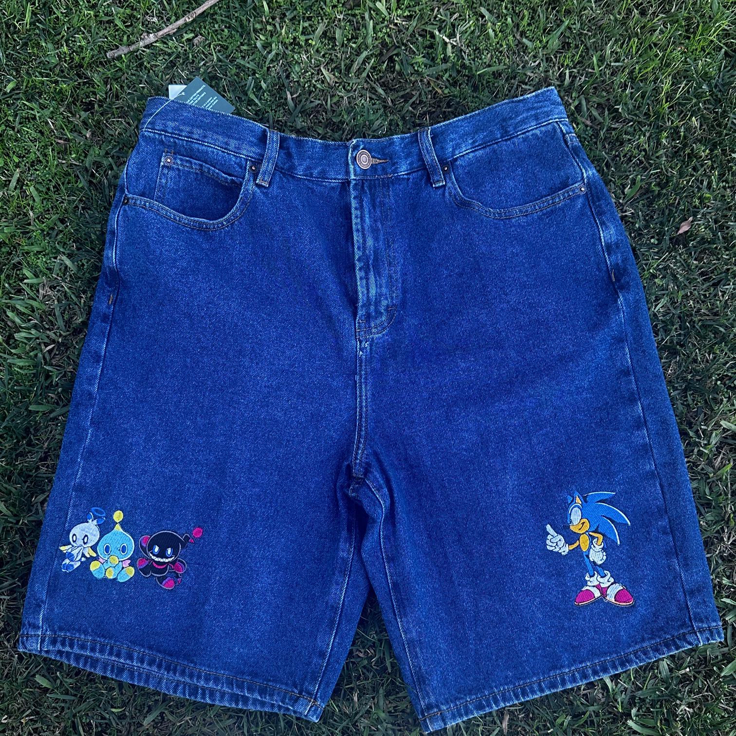 Sonic Embroidered Jorts Unisex Chao