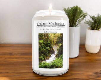 VERDURE ENTHUSIAST Scented Candle, 13.75oz. Beautiful original photo.