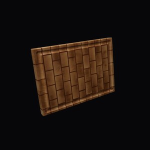 Maple Cherry Butcher Block Cutting Board: Brick Pattern Kitchen Prep