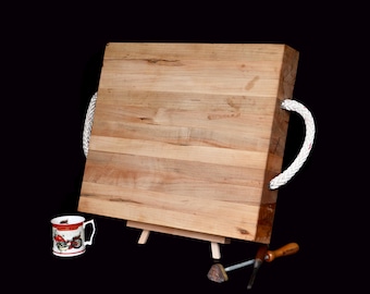 Extra Large Maple Butcher Block Cutting Board – Heavy Duty Wooden Prep Surface