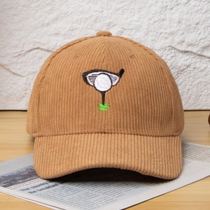 Gorra de béisbol de pana con logotipo bordado personalizado, gorra de pana personalizada, gorra de papá unisex vintage, gorra de golf, gorras de despedida de soltera, gorra de hermandad