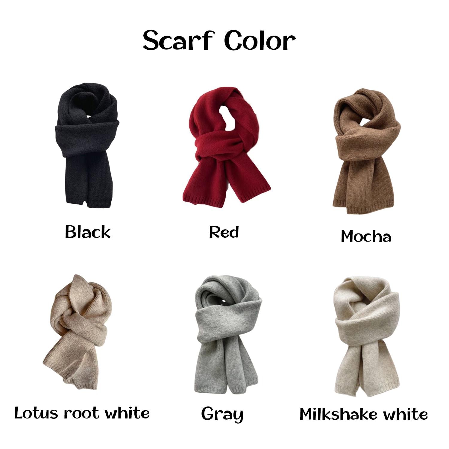Embroidered Knitted Pattern Scarf,Personalized Winter Scarf with Name or Logo,Embroidered Portrait Outline Scarf,Bridesmaid Gift