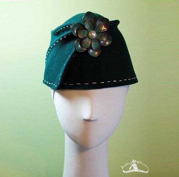 dark green bucket hat