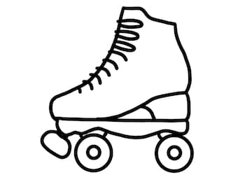 Patín de patinaje sobre ruedas quad sobre fondo blanco para imprimir
