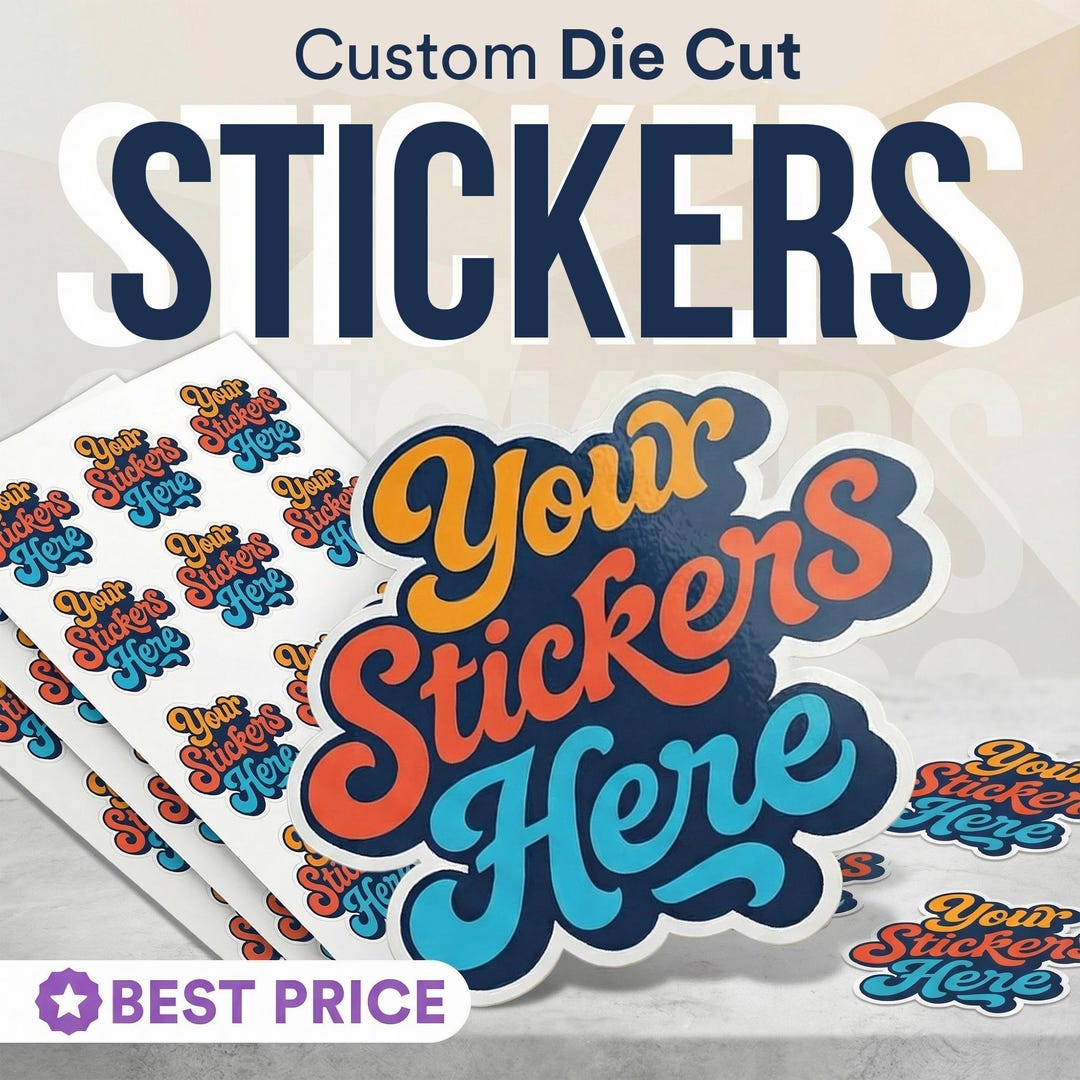 Custom Logo Stickers for Business Branding - Personalized Die Cut Vinyl ...