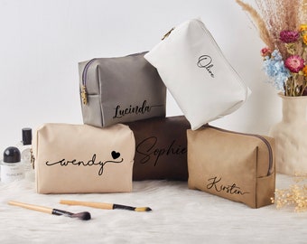 Borsa per il trucco personalizzata, Borsa per cosmetici, Borsa per il trucco da viaggio, Borsa personalizzata, Borsa per il trucco con pochette, Regalo di compleanno per la migliore amica, Proposta di regali per la damigella d'onore