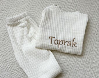 Personalised Kids Set, Top And Bottom ,Cotton Baby-Kids Clothes Set,