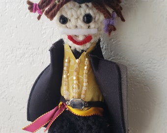 Adam Ant Amigurimi Crochet Doll, New Wave Crochet, 80s Pop Star Doll