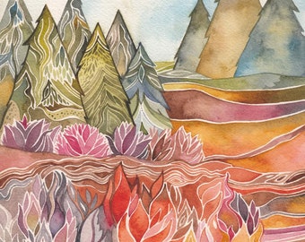 Autumn Landscape print by Megan Noel