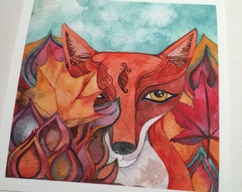 Red Fox  Giclee print by Megan Noel