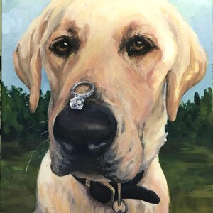Hand-Painted Custom Pet Portrait Painting on Gallery Style Canvas Money-Back Guarantee