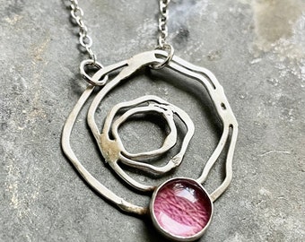 Rose Petal Rosette Necklace