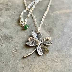 Hand Built Sterling Silver 4 Leaf Clover Necklace