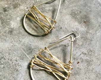 Sterling Silver Wrapped Loop Earrings