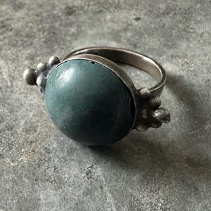 Cast Concrete Cabochon Ring Size 8