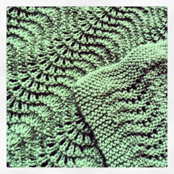 Feather and Fan Baby Blanket Pattern Etsy Canada