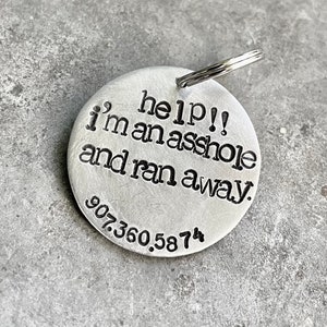 Help....I&#39;m an A-hole...Stamped Aluminum Dogtag