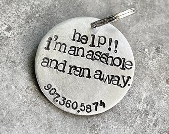 Help....I'm an A-hole...Stamped Aluminum Dogtag