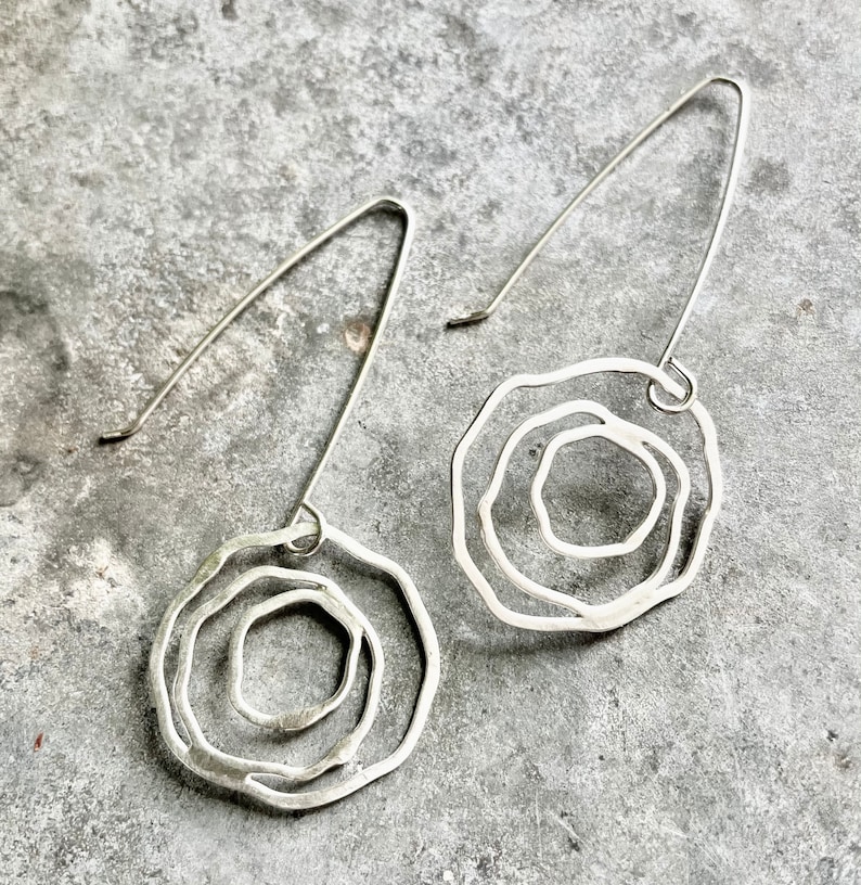 Sterling Silver Rosette Earrings image 1