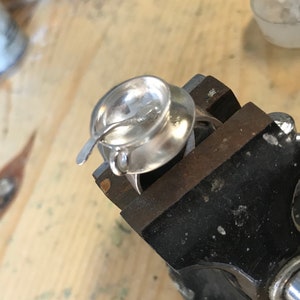 Sterling Silver Teacup Ring With Silver Spoon Ring