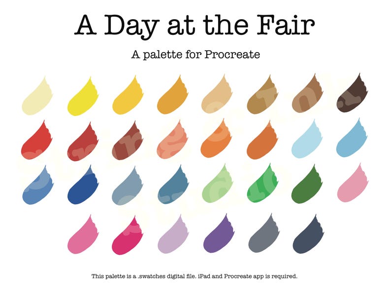 A Day at the Fair Colour Palette for Procreate - Etsy