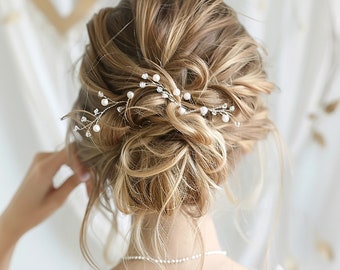 Pearl Hair Pins, Wedding Pearl Hair Pins, Bridal Hair Pins Pearl, Bridal Headpiece, Wedding Pearl, Bridal Hair Piece Pearl