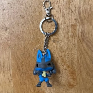 Handmade Lucario Keychain: Made from Pocket Pop