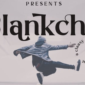 Blankcho Font, Modern Font, Handwritten font, Swash Font, Calligraphy font, Canva font, Display font, Script font, Crafting Font