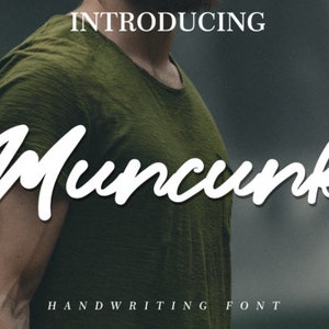 Muncunk Font, Modern Font, Handwritten font, Swash Font, Calligraphy font, Canva font, Display font, Script font, Crafting Font