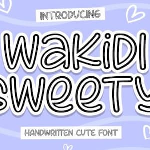 Wakidi Sweety Font, Script Font, Handwritten Font, Cricut Fonts, Casual Font, Modern Font, Fonts for Crafts, Cursive Font, Monoline Font