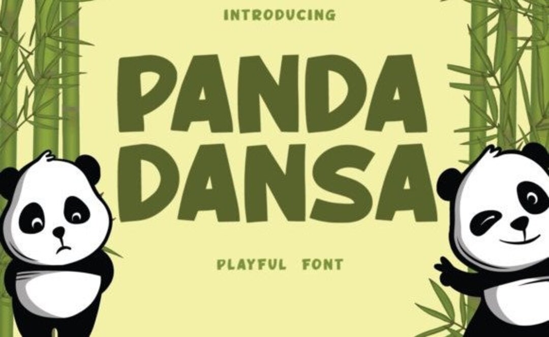 Panda Script Font Panda Dansa Font, Cricut Font, Display Font, Fonts for Cricut, Script ...