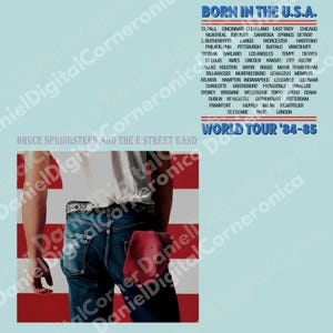 Bruce Springsteen PNG, Born In The USA Digital Design, The Land of Hope Concert Tour 2025 Sublimation File