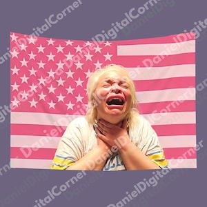 Trisha Paytas roze Amerikaanse vlag png, esthetisch vintage geïnspireerd grafisch ontwerp digitaal kunstwerk