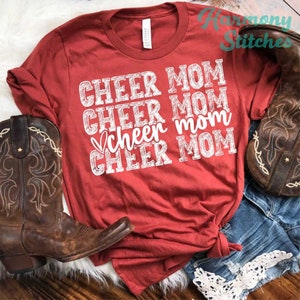 Cheer Mom T-shirt, Cheerleading Shirt for Women, Cheerleader Tee, Cheer Mom Shirt, Women's Plus Size Clothing, Cheer Stepmom Shirts