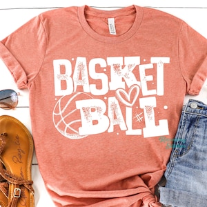 Cute Girls Basketball T-shirt, Basketball Mom Shirt, Ball Mama Tshirt, Game Day Shirts, Women's Plus Size Clothing, Gift for Kids, Youth