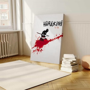 Cartazes de filmes Harakiri, pôster embrulhado, arte de parede, decoração de quarto, estética retrô, presente de aniversário