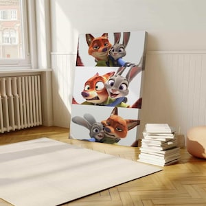 Zootropolis (2016) Poster del film, Poster avvolto, Arte murale, Decorazione della stanza, Estetica retrò, Regalo di compleanno, Poster dei cartoni animati