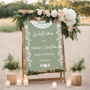 Cielito Lindo Baby Shower Welcome Sign, Talavera Style Digital Download, Papel Picado Baby Shower Sign, Digital Talavera Baby Shower BO1991