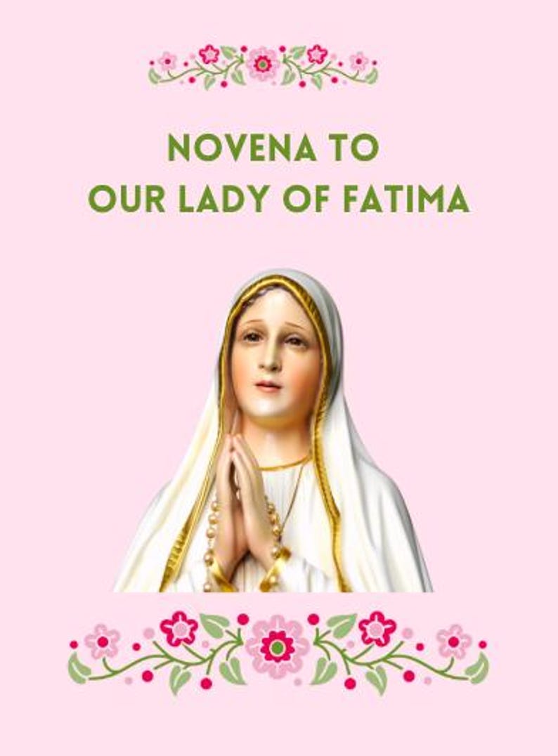 Novena Lettering Our Lady of Fatima: 9 Day Novena Prayer Guide (digital Download) - Etsy