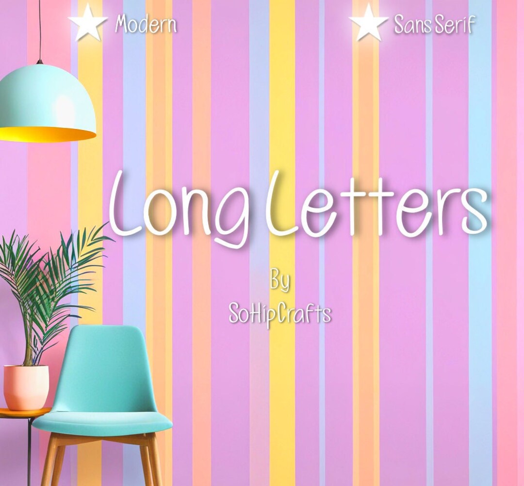 Something Long Lettering Long Letters- Handwritten Font, Digital Journaling, Notes, Cricut Fonts ...